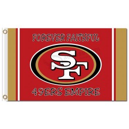NFL San Francisco 49ers 3'x5' polyester flags forever faithful with your logo