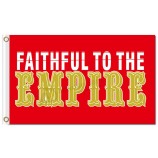 NFL San Francisco 49ers 3'x5' polyester flags faithful to the empire with your logo