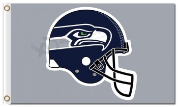 Nfl西雅图海鹰队3'x5'聚酯旗帜头盔