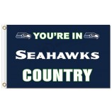 NFL Seattle Seahawks 3'x5' polyester flags in seahawks country with your logo