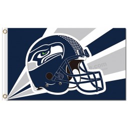 NFL Seattle Seahawks 3'x5' polyester flags helmet radioactive rays with your logo