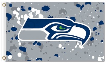 Nfl Seattle Seahawks 3'x5 'Polyester Fahnen Tintenflecken