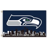 NFL Seattle Seahawks 3'x5' polyester flags city skyline with your logo