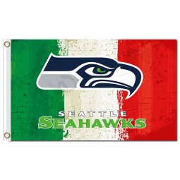 NFL Seattle Seahawks 3'x5' polyester flags three colors with your logo