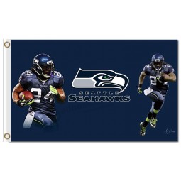 NFL Seattle Seahawks 3'x5' polyester flags 24# with your logo