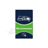 NFL Seattle Seahawks 3'x5' polyester flags vertical with your logo