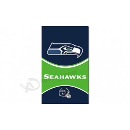 NFL Seattle Seahawks 3'x5' polyester flags vertical with your logo