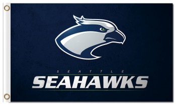 Nfl seattle seahawks 3'x5 'ポリエステル旗のデザイン