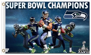 Nfl Seattle Seahawks 3'x5 'Polyester Flaggen Super Bowl Champions