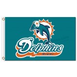 NFL Miami Dolphins 3'x5' polyester flags with your logo