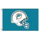 NFL Miami Dolphins 3'x5' polyester flags helmet with your logo