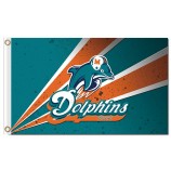 NFL Miami Dolphins 3'x5' polyester flags radioactive rays with your logo