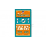 NFL Miami Dolphins 3'x5' polyester flags campionship with your logo