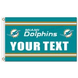 NFL Miami Dolphins 3'x5' polyester flags your text with your logo