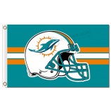 NFL Miami Dolphins 3'x5' polyester flags logo helmet with your logo