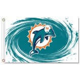 NFL Miami Dolphins 3'x5' polyester flags with your logo