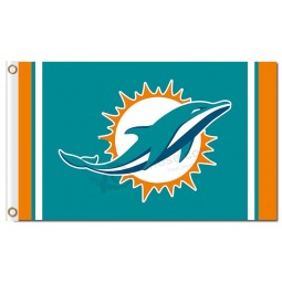 NFL Miami Dolphins 3'x5' polyester flags with your logo