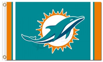 Nfl miami dolphins 3 'x 5' logo drapeaux en polyester