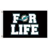 NFL Miami Dolphins 3'x5' polyester flags for life with your logo