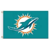 Wholesale custom cheap NFL Miami Dolphins 3'x5' polyester flags with your logo