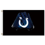 Wholesale custom cheap NFL Indianapolis Colts 3'x5' polyester flags logo gloves with high quality