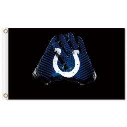 Wholesale custom cheap NFL Indianapolis Colts 3'x5' polyester flags logo gloves with high quality