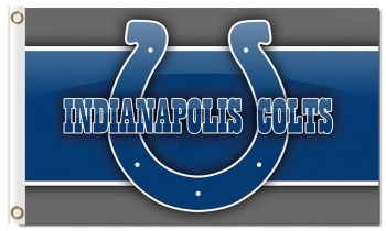 Groothandel custom goedkope nfl indianapolis colts 3'x5 'polyester vlaggen grote logo