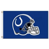Wholesale custom cheap NFL Indianapolis Colts 3'x5' polyester flags helmet with high quality