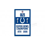 NFL Indianapolis Colts 3'x5' polyester flags logo champion with your logo