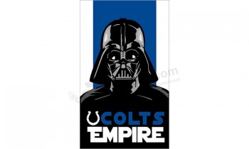 Groothandel custom goedkope nfl indianapolis colts 3'x5 'polyester vlaggen colts imperium