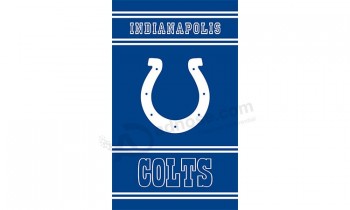 Großhandel benutzerdefinierte billig nfl Indianapolis Colts 3'x5 'Polyester Flaggen vertikale Fahnen