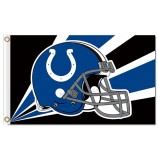 Wholesale custom cheap NFL Indianapolis Colts 3'x5' polyester flags helmet radioactive rays with your logo