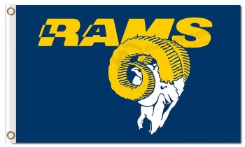 Custom cheap NFL Los Angeles Rams 3'x5' polyester flags rams logo for sale with your logo