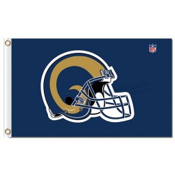 Custom cheap NFL Los Angeles Rams 3'x5' polyester flags big helmet for sale with your logo