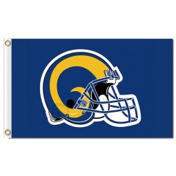 Custom high-end NFL Los Angeles Rams 3'x5' polyester flags helmet with high quality