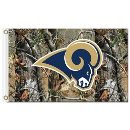 Custom cheap NFL Los Angeles Rams 3'x5' polyester flags camo with high quality