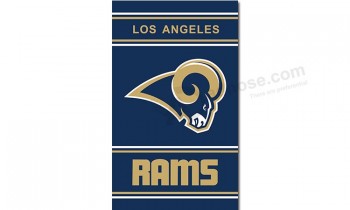 Bandiere personalizzate in cotone nfl los angeles rams 3'x5 'in poliestere verticali
