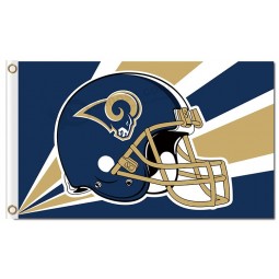 Custom cheap NFL Los Angeles Rams 3'x5' polyester flags radioactive rays with high quality