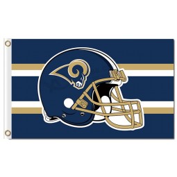 Custom cheap NFL Los Angeles Rams 3'x5' polyester flags helmet with high quality