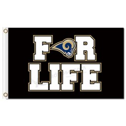 Custom size for NFL Los Angeles Rams 3'x5' polyester flags for life with your logo