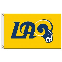 Custom size for NFL Los Angeles Rams 3'x5' polyester flags LA logo and high quality