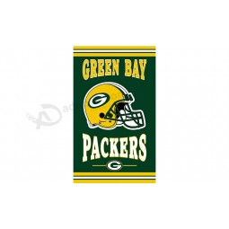Custom size for NFL Green Bay Packers 3'x5' polyester flags helmet vertical banner with high quality