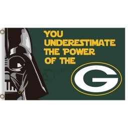 Custom size for NFL Green Bay Packers 3'x5' polyester flags star wars with high quality
