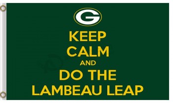 Custom size for NFL Green Bay Packers 3'x5' polyester flags do the lambeau leap with high quality