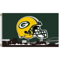 Custom size for NFL Green Bay Packers 3'x5' polyester flags city skyline with your logo