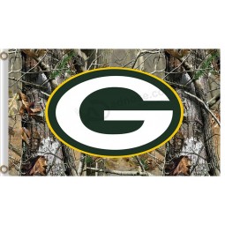 Custom size for NFL Green Bay Packers 3'x5' polyester flags camo