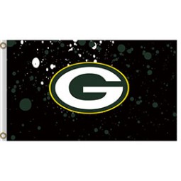 Custom size for NFL Green Bay Packers 3'x5' polyester flags ink spots