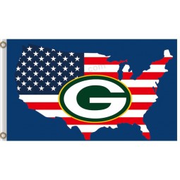 NFL Green Bay Packers 3'x5' polyester flags US map for custom sale