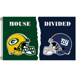NFL Green Bay Packers 3'x5' polyester flags helmet house divided for custom sale