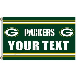 Wholesale custom cheap NFL Green Bay Packers 3'x5' polyester flags your text with your logo